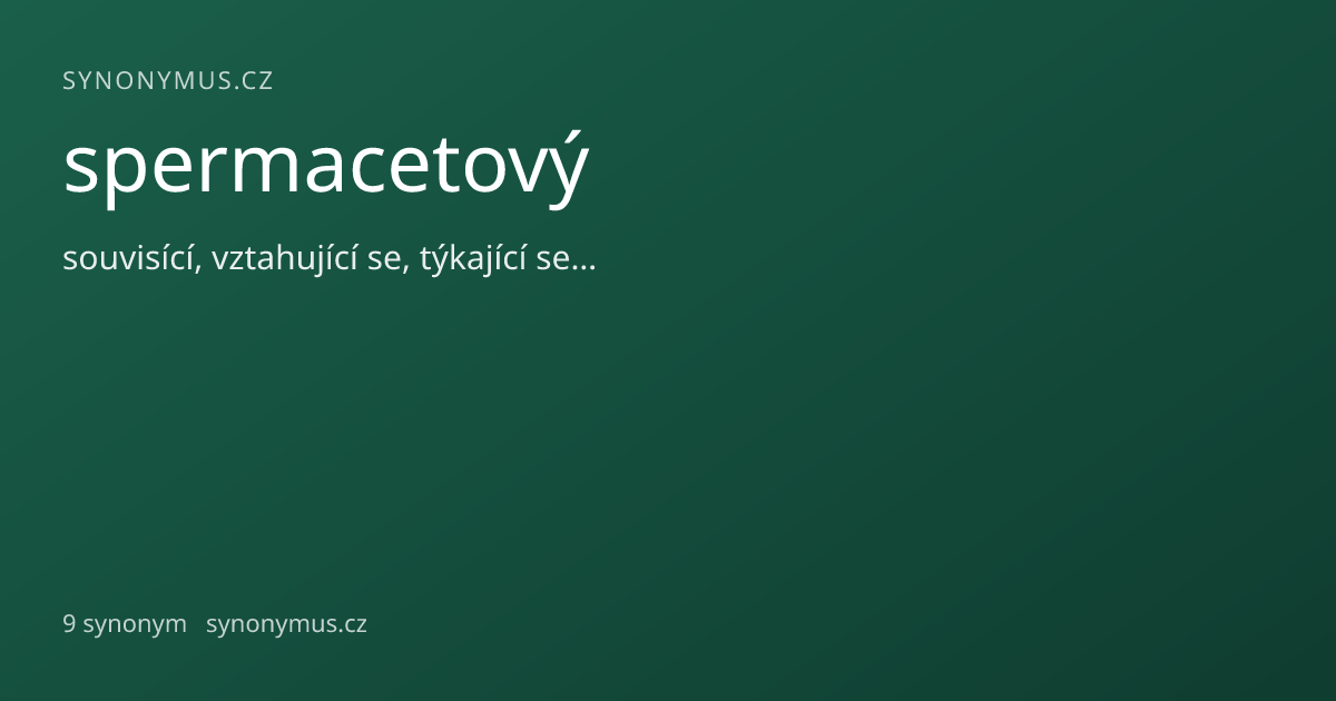 Náhled odkazu: spermacetový