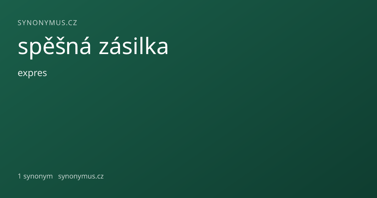 Náhled odkazu: spěšná zásilka