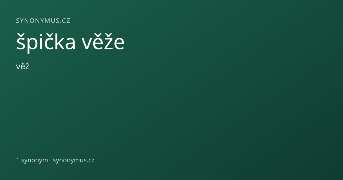 Náhled odkazu: špička věže