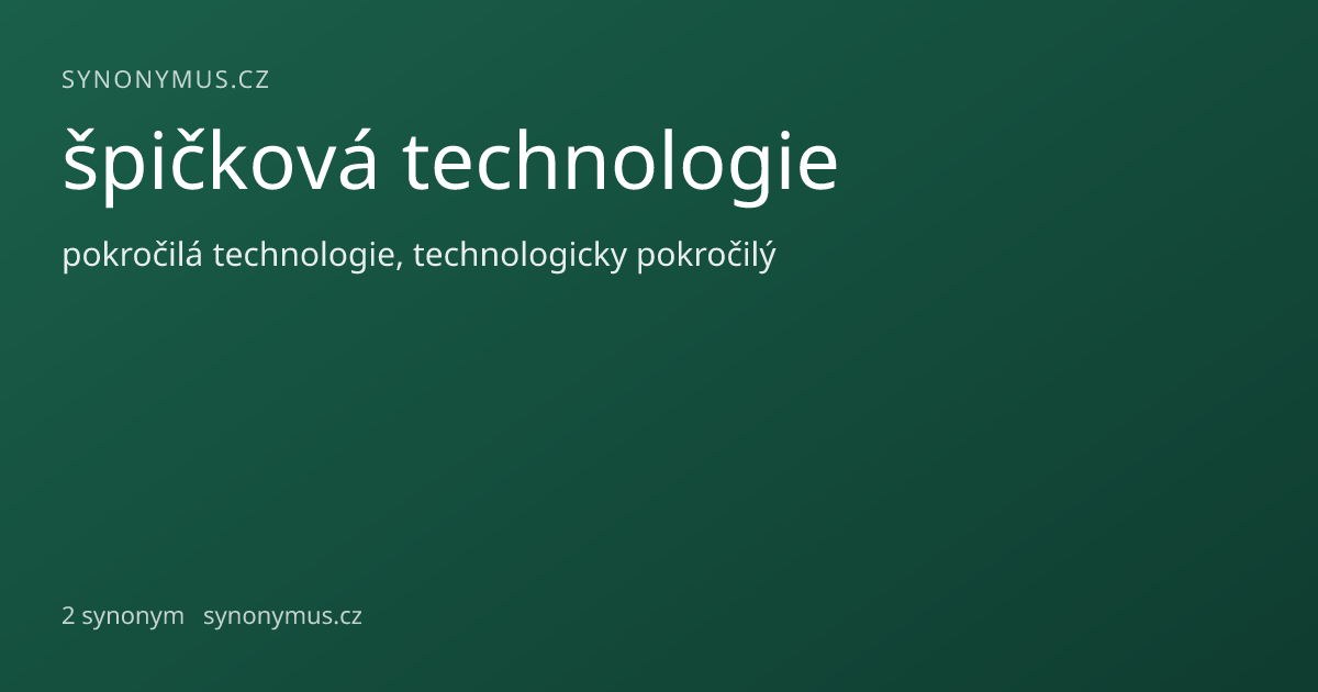 Náhled odkazu: špičková technologie