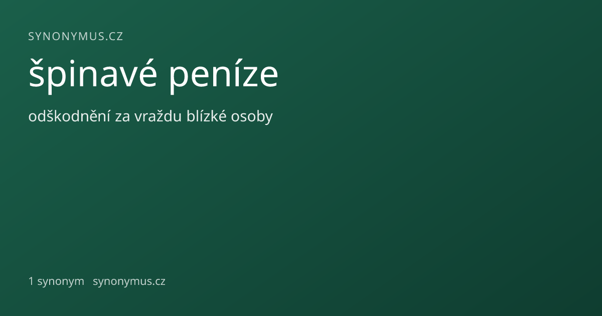 Náhled odkazu: špinavé peníze