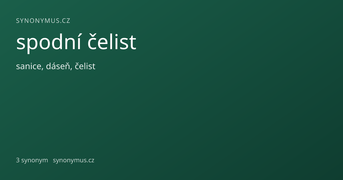 Náhled odkazu: spodní čelist
