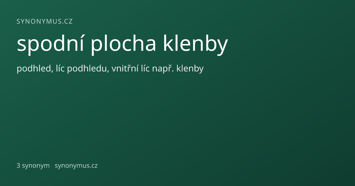 Náhled odkazu: spodní plocha klenby