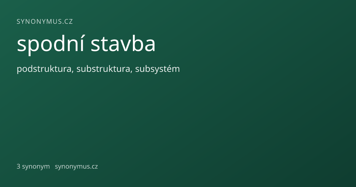 Náhled odkazu: spodní stavba