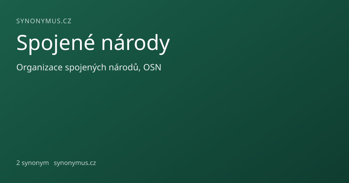 Náhled odkazu: Spojené národy