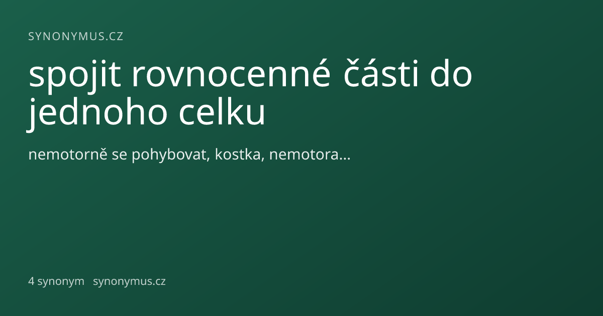 Náhled odkazu: spojit rovnocenné části do jednoho celku