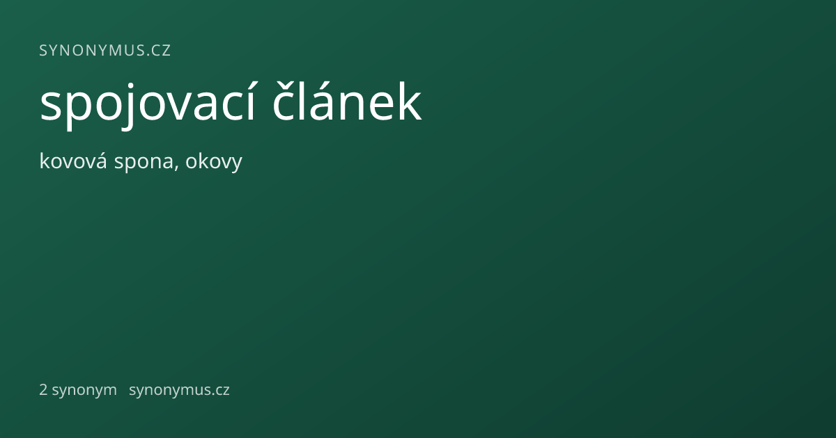 Náhled odkazu: spojovací článek
