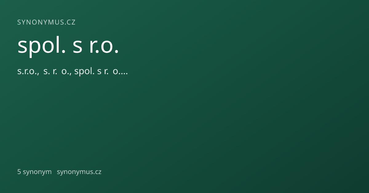 Náhled odkazu: spol. s r.o.