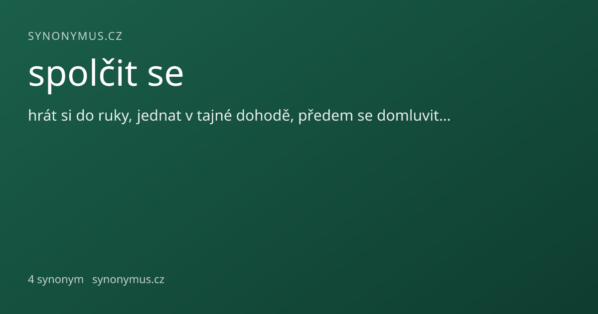 Náhled odkazu: spolčit se
