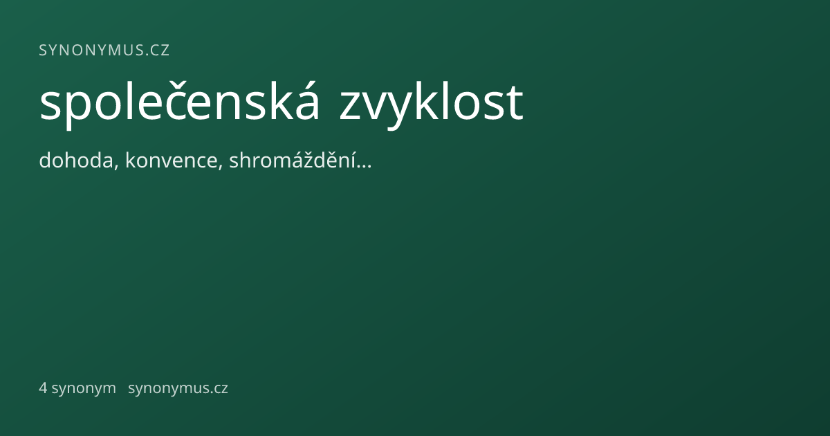 Náhled odkazu: společenská zvyklost