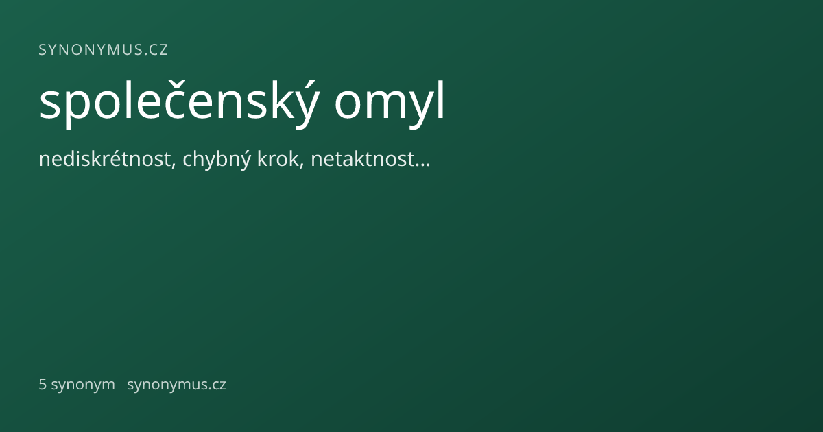 Náhled odkazu: společenský omyl