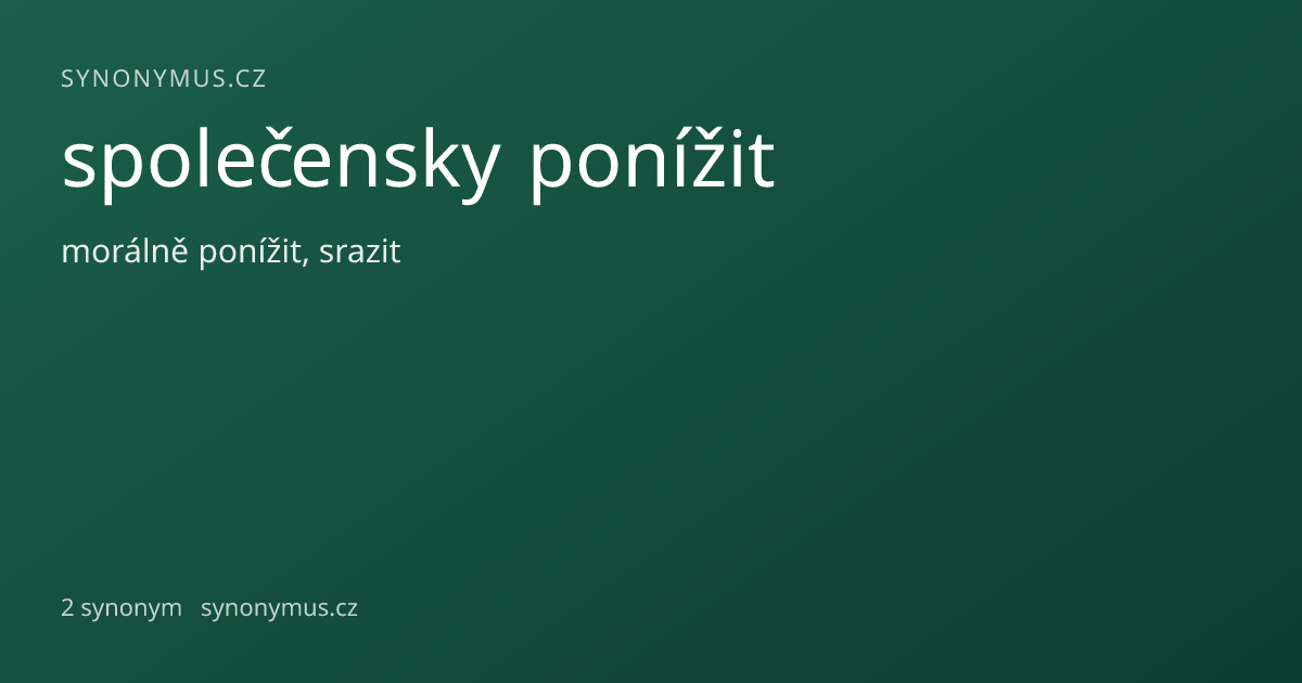 Náhled odkazu: společensky ponížit