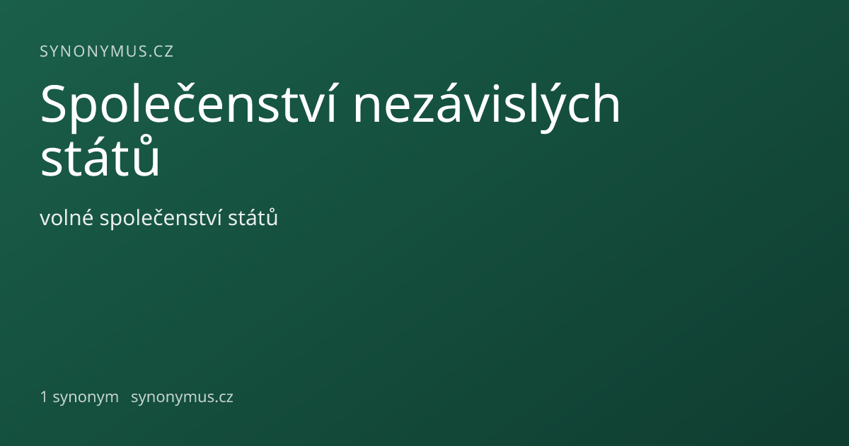 Náhled odkazu: Společenství nezávislých států