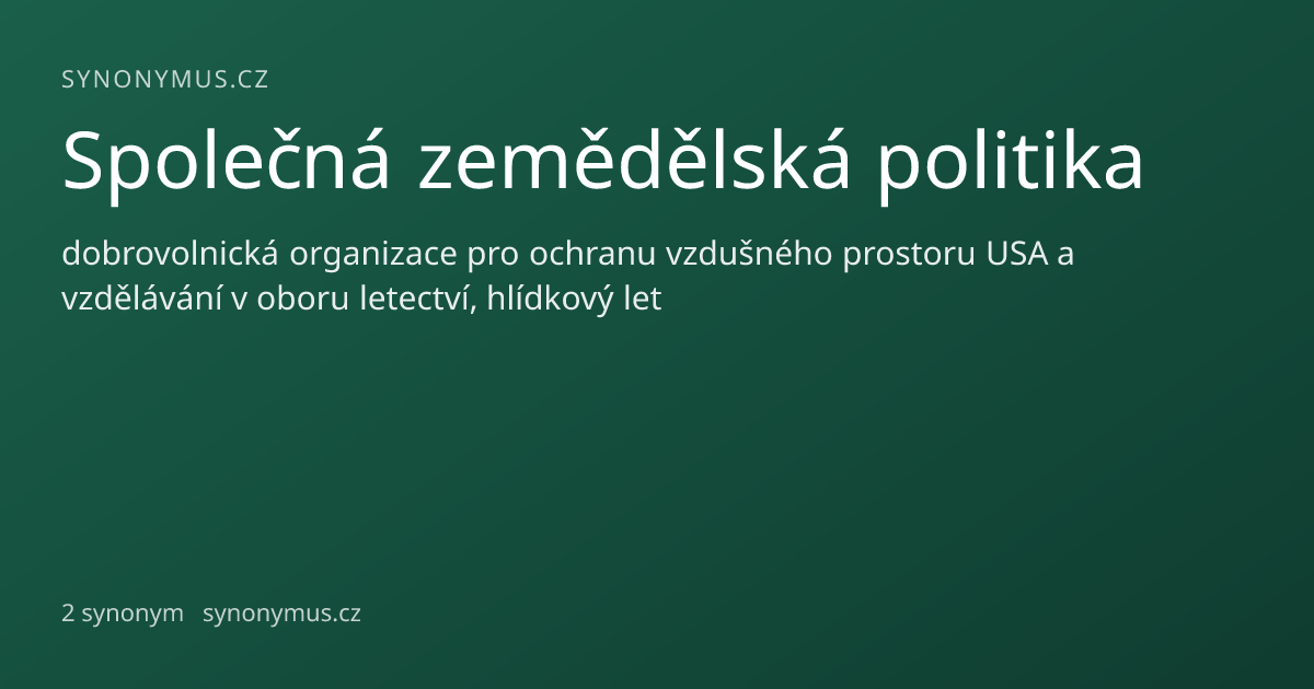 Náhled odkazu: Společná zemědělská politika