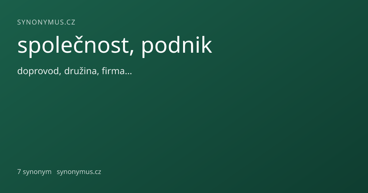 Náhled odkazu: společnost, podnik