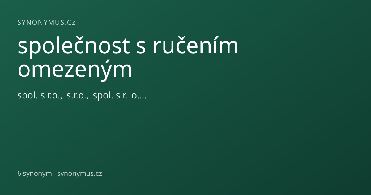 Náhled odkazu: společnost s ručením omezeným