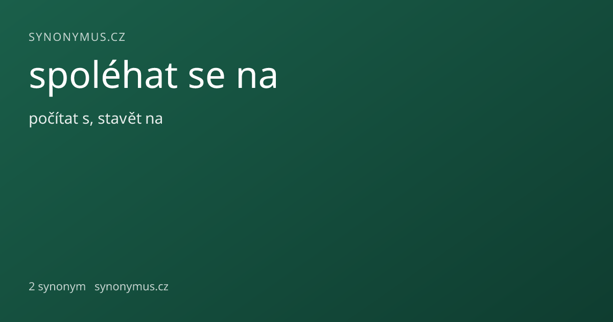 Náhled odkazu: spoléhat se na
