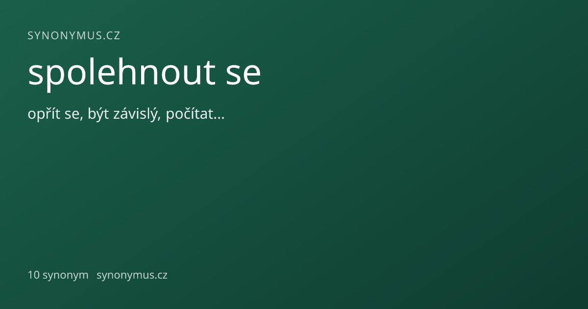 Náhled odkazu: spolehnout se