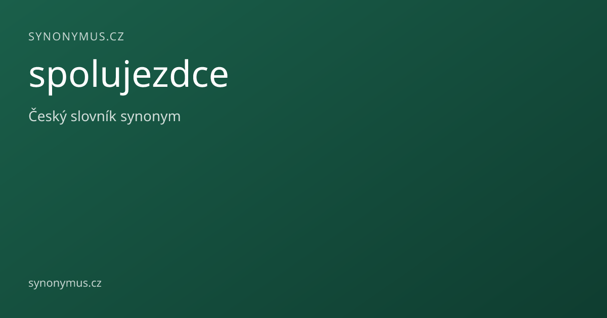 Náhled odkazu: spolujezdce