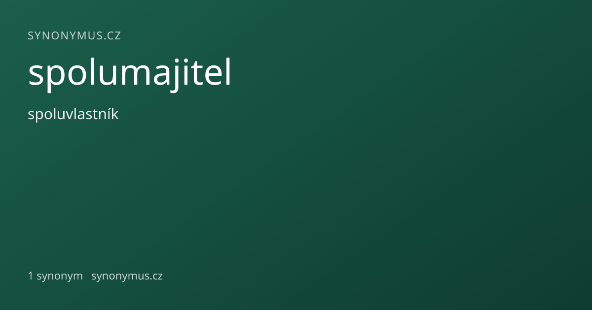 Náhled odkazu: spolumajitel