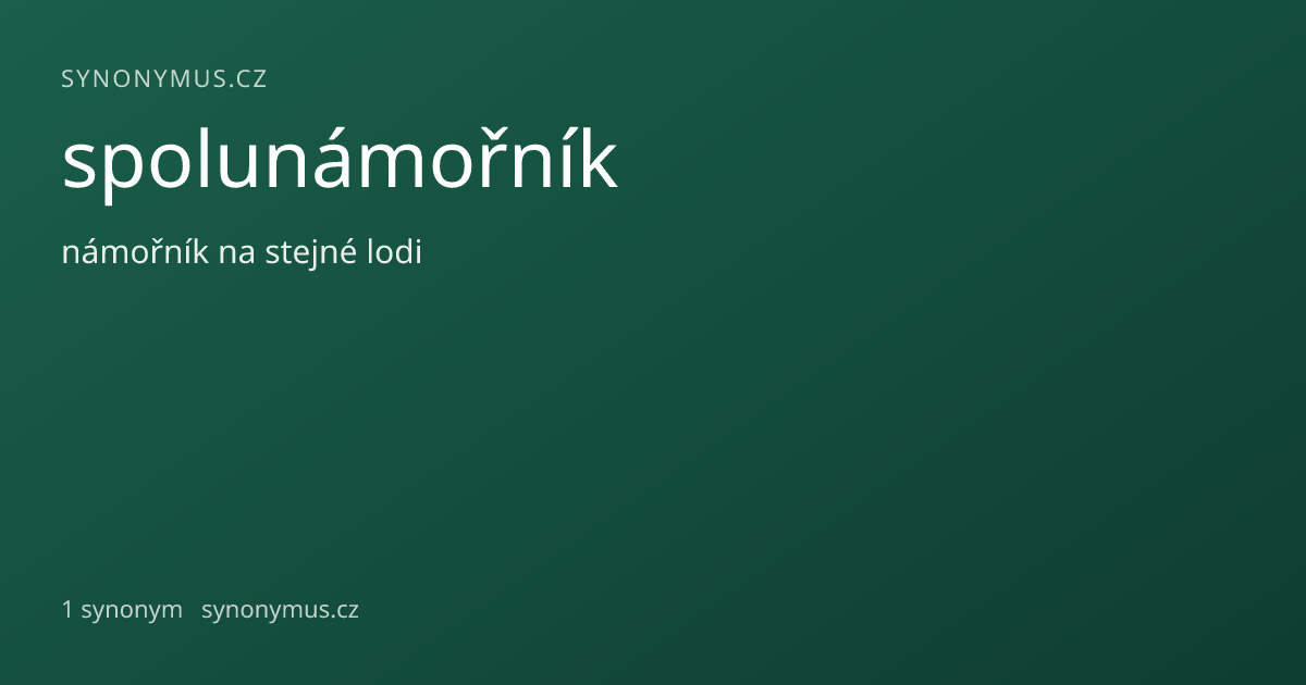 Náhled odkazu: spolunámořník