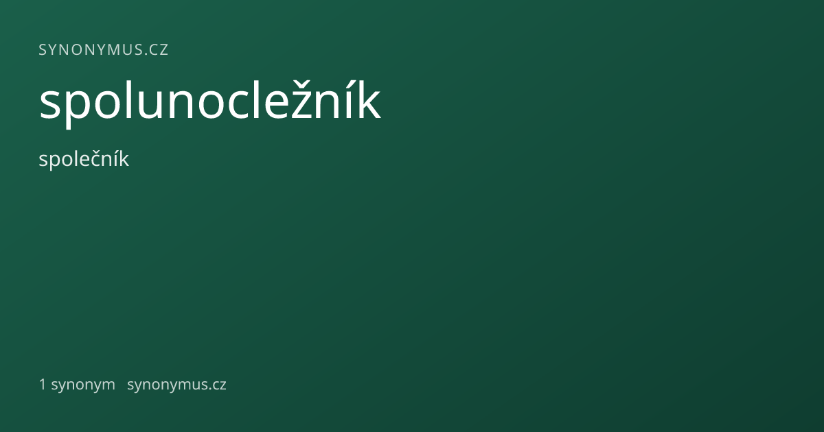 Náhled odkazu: spolunocležník