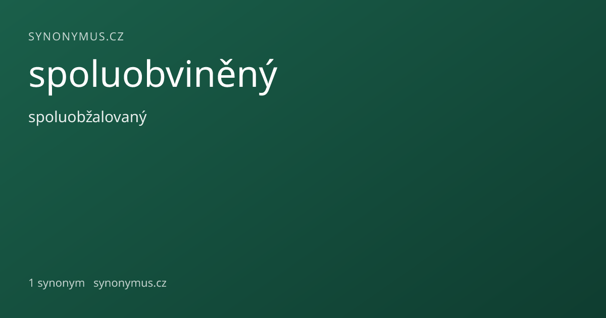 Náhled odkazu: spoluobviněný