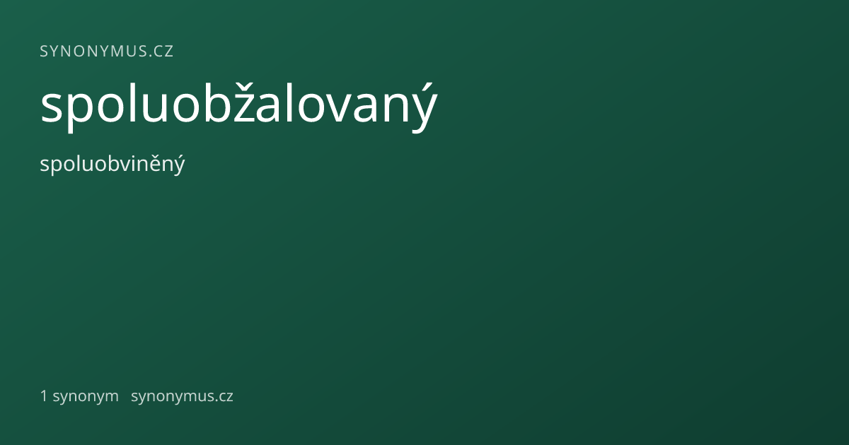 Náhled odkazu: spoluobžalovaný