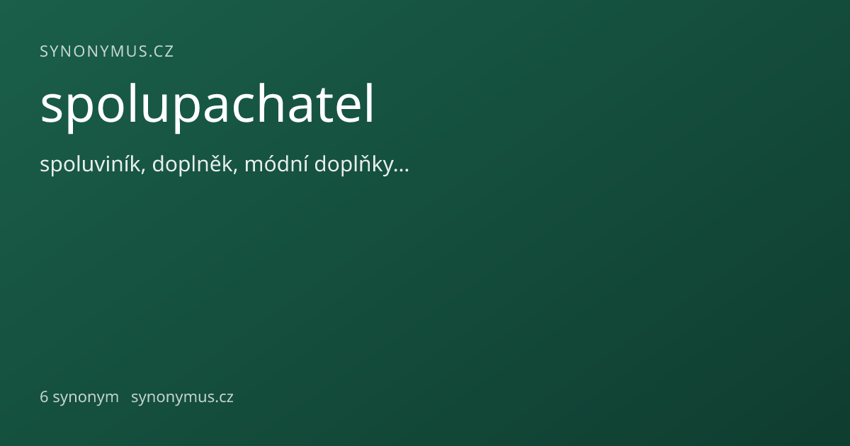 Náhled odkazu: spolupachatel