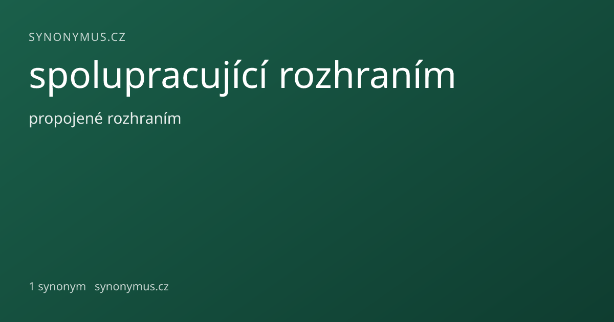 Náhled odkazu: spolupracující rozhraním