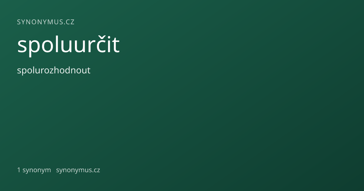 Náhled odkazu: spoluurčit