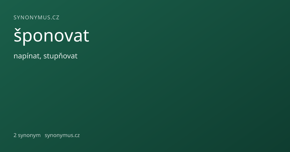 Náhled odkazu: šponovat