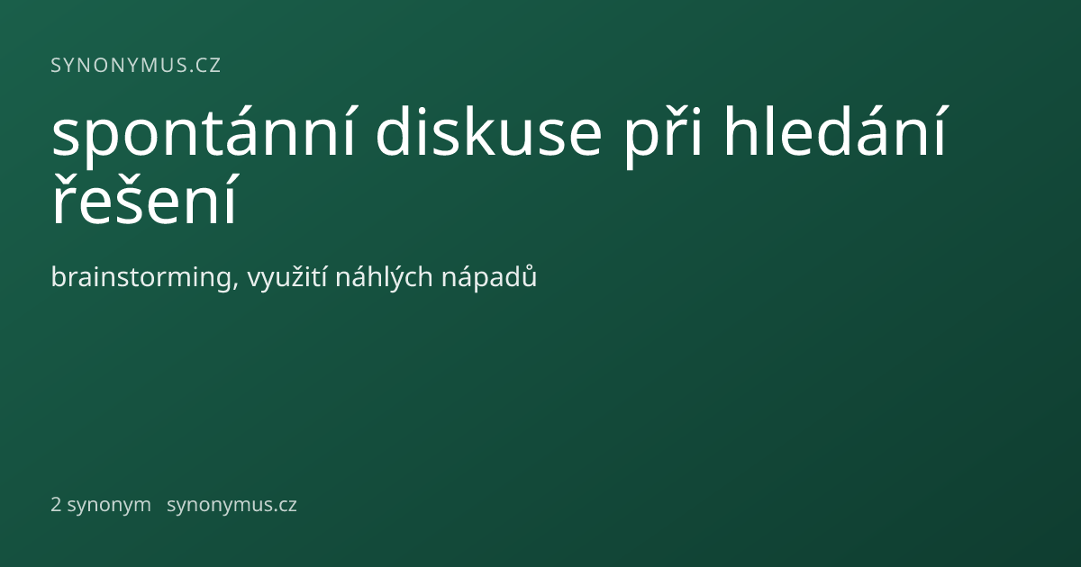 Náhled odkazu: spontánní diskuse při hledání řešení