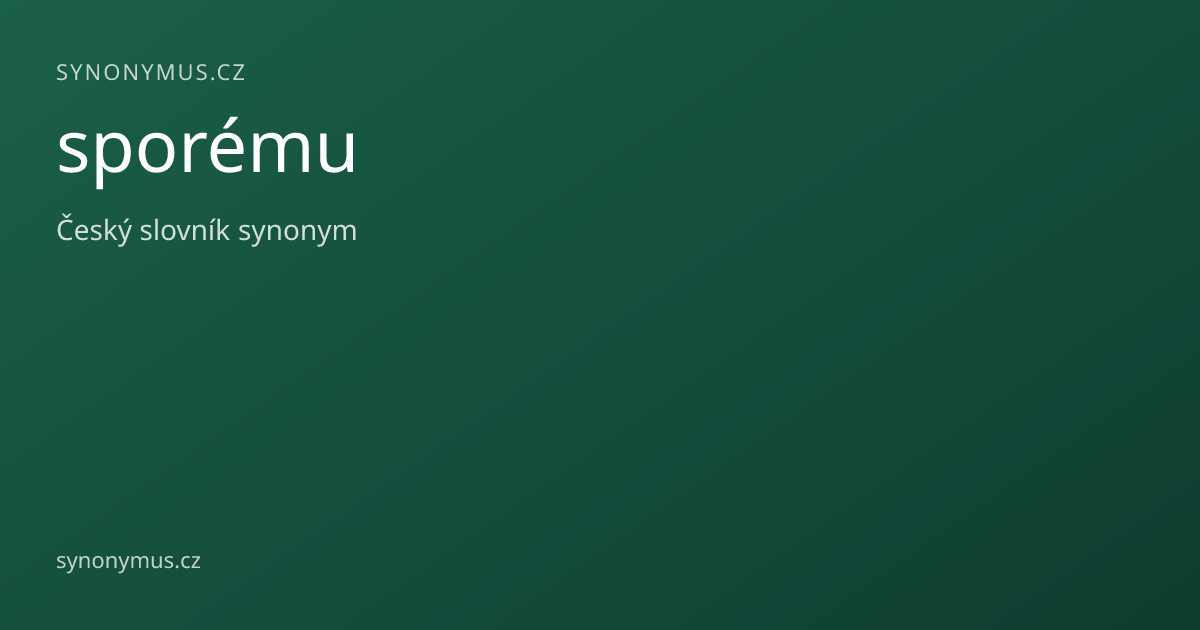 Náhled odkazu: sporému