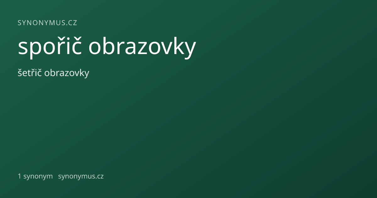 Náhled odkazu: spořič obrazovky