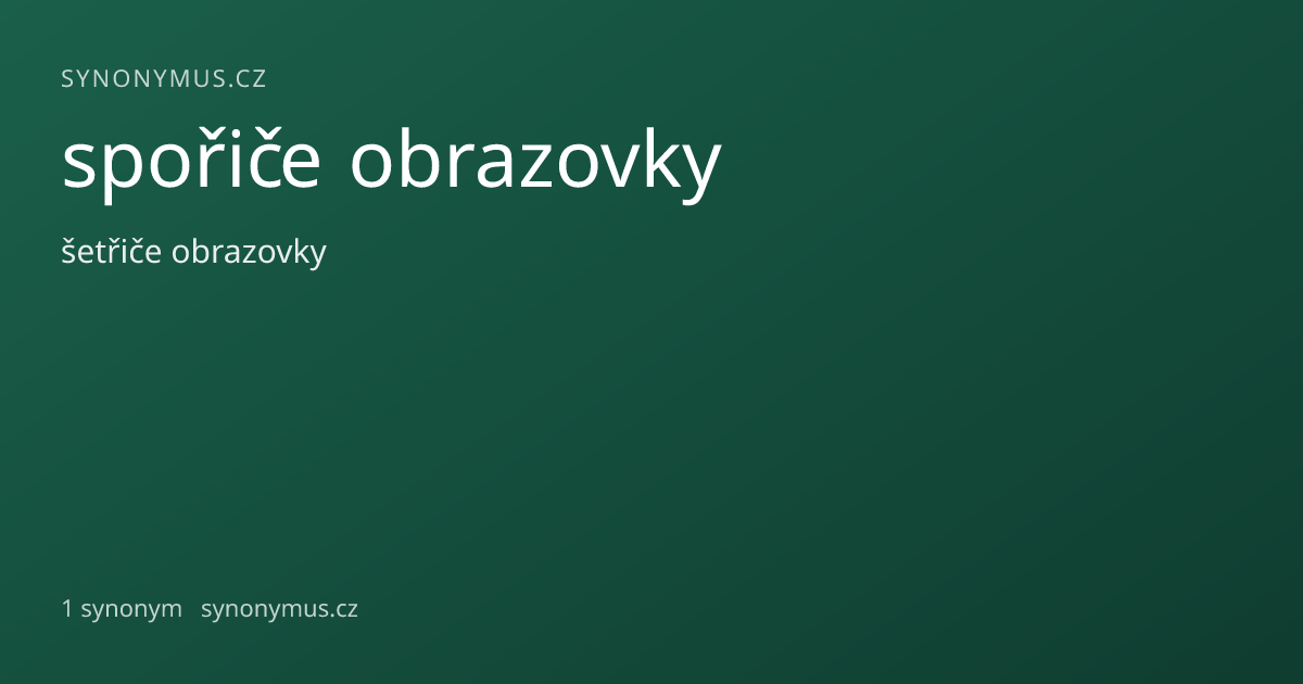Náhled odkazu: spořiče obrazovky