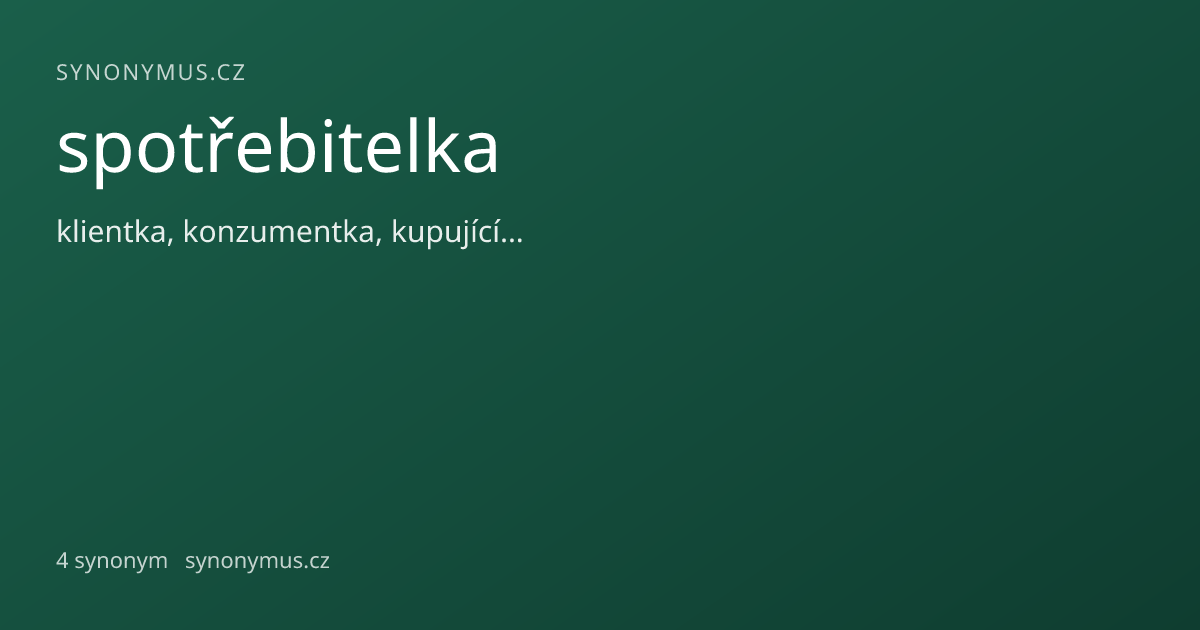 Náhled odkazu: spotřebitelka