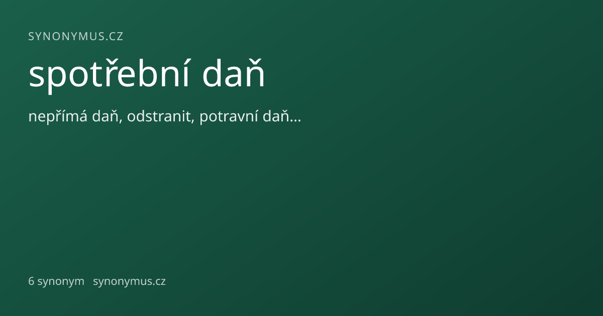 Náhled odkazu: spotřební daň