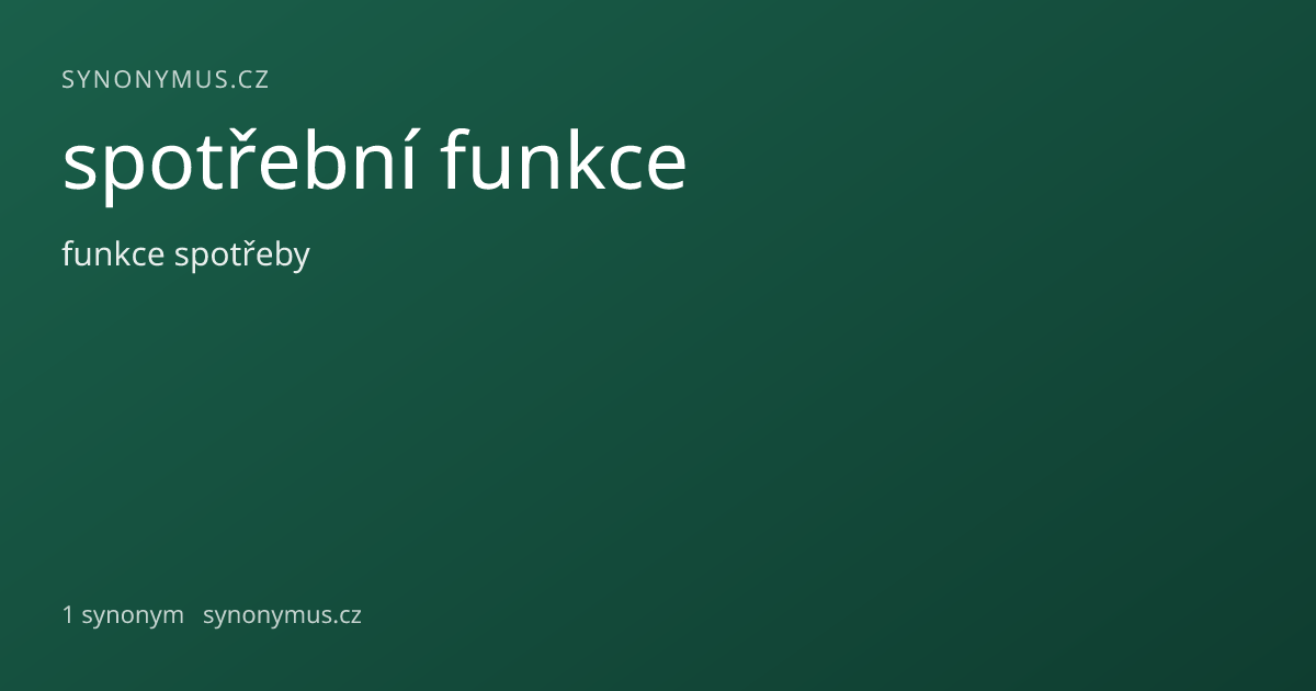 Náhled odkazu: spotřební funkce