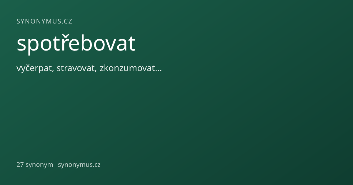 Náhled odkazu: spotřebovat