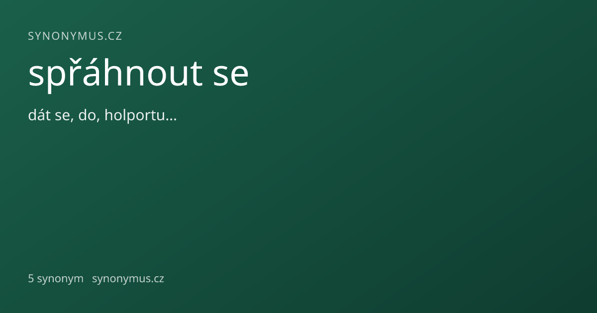 Náhled odkazu: spřáhnout se