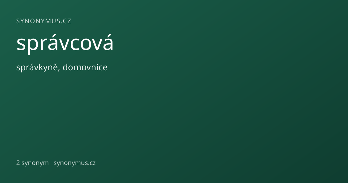 Náhled odkazu: správcová