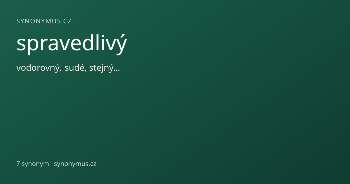 Náhled odkazu: spravedlivý