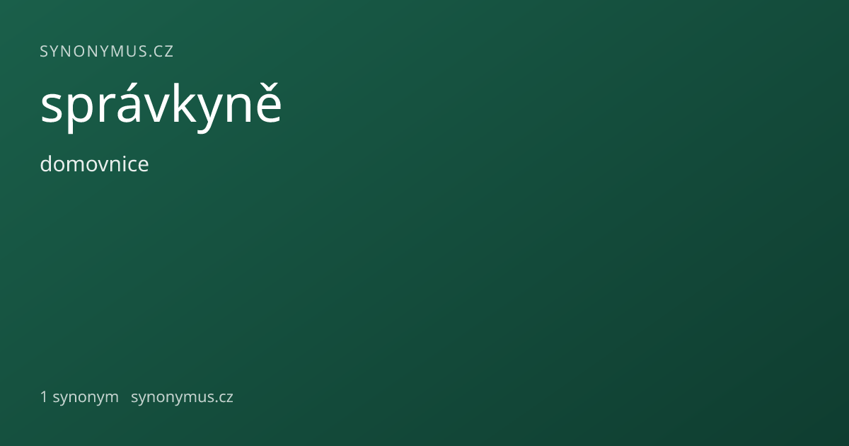Náhled odkazu: správkyně