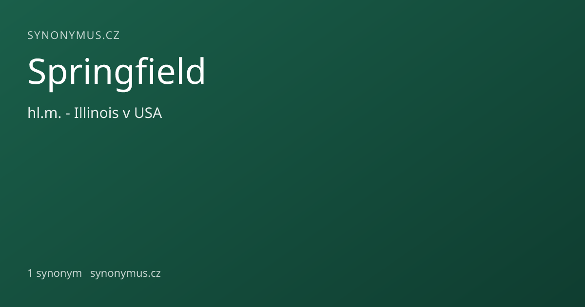 Náhled odkazu: Springfield