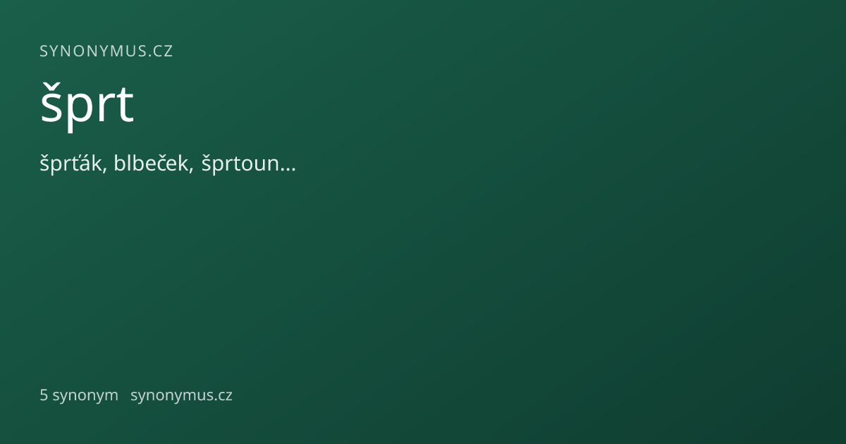 Náhled odkazu: šprt
