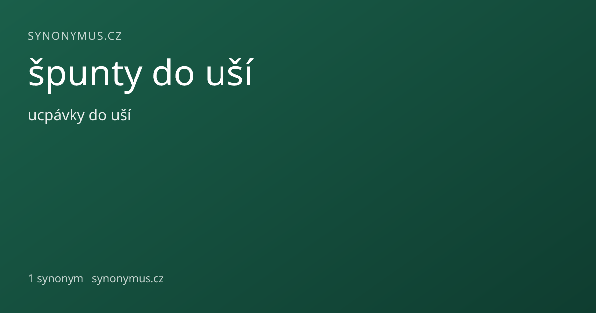 Náhled odkazu: špunty do uší