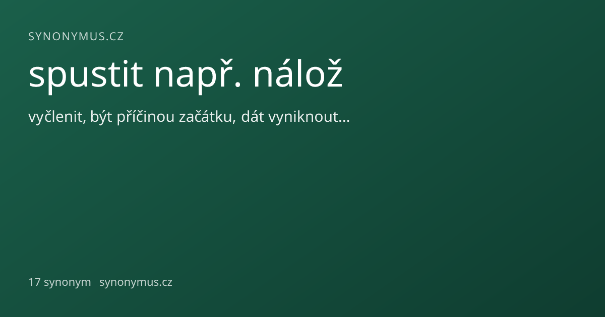 Náhled odkazu: spustit např. nálož