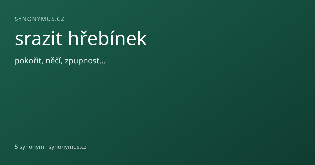 Náhled odkazu: srazit hřebínek