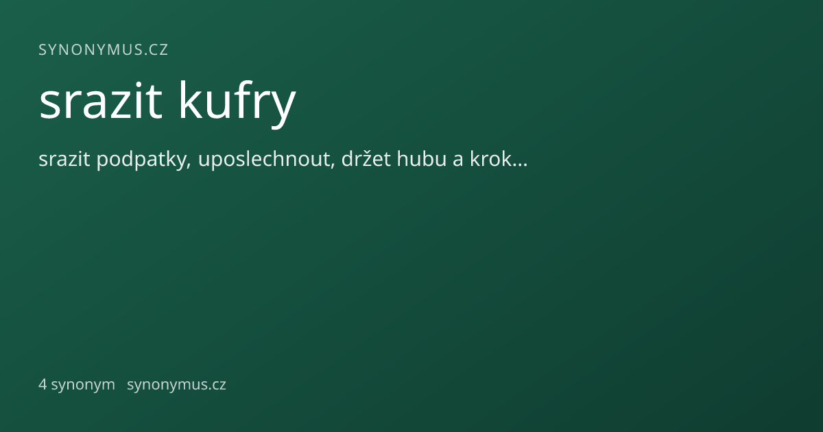 Náhled odkazu: srazit kufry